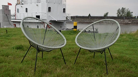 rattan effect dining chairs