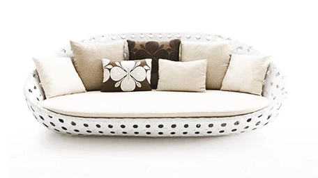 rattan effect garden sofa bed