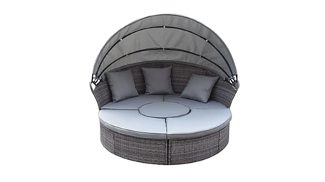 outdoor patio bed round