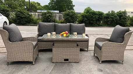 wicker outdoor dining set